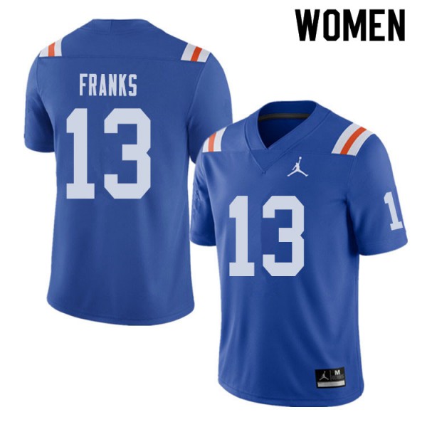 Jordan Brand Women #13 Feleipe Franks Florida Gators Throwback Alternate College Football Jerseys